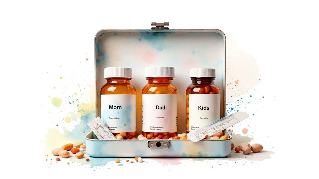 First Aid Kit with Family-Specific Medications